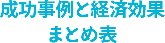 成功事例と経済効果まとめ表